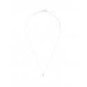 Collier Véritable Diamant Solitaire 0,01 Serti 4 Griffe