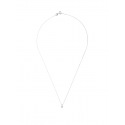 Collier Véritable Diamant Solitaire 0,02 Serti 4 Griffe