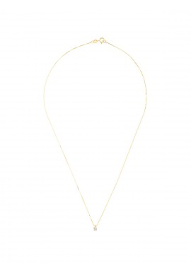 Collier Véritable Diamant Solitaire 0,01 Serti 4 Griffe