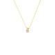 Collier Véritable Diamant Solitaire 0,01 Serti 4 Griffe