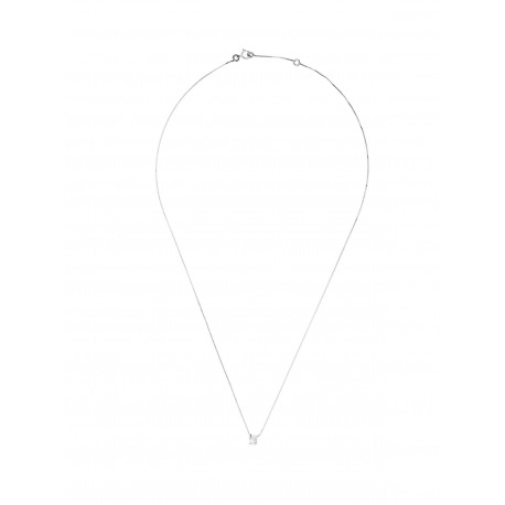 Collier Véritable Diamant Solitaire 0,15 Carats Serti 4 Griffe