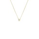 Collier Véritable Diamant Solitaire 0,15 Carats Serti 4 Griffe