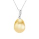 Collier OMEGA Prestige & Pendentif Véritable Perle de Culture d'Eau Douce - Argent Massif