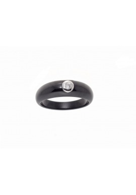 Bague Jonc Solitaire Prestige Céramique