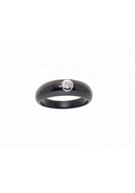 Bague Jonc Solitaire Prestige Céramique