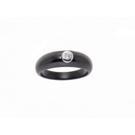 Bague Jonc Solitaire Prestige Céramique