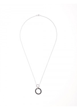 Collier Pendentif Céramique Motif Cercle