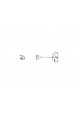 Boucles d'Oreilles Solitaire Véritables Diamants 0,10 Carats Serties 4 Griffe