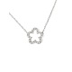 Collier Fleur Véritables Diamants 0,08 Carats