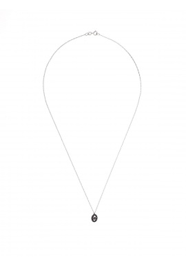 Collier Médaillon Véritables Diamants Noirs 0,08 Carats