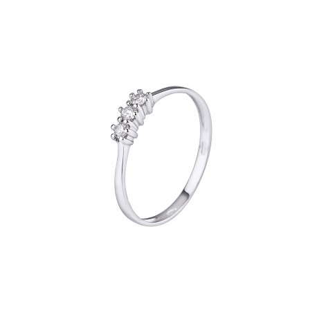 Bague Trilogie Véritable Diamant 0,15 Carats