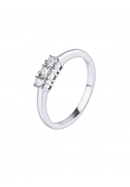 Bague Trilogie Véritable Diamant 0,24 Carats