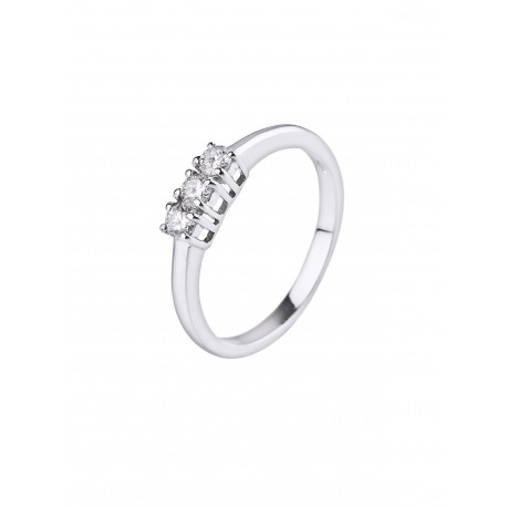 Bague Trilogie Véritable Diamant 0,24 Carats