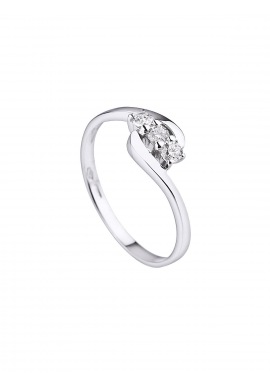 Bague Trilogie Véritable Diamant 0,21 Carats