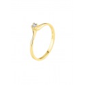 Bague Solitaire Véritable Diamant 0,06 Carats