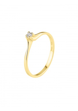 Bague Solitaire Véritable Diamant 0,06 Carats