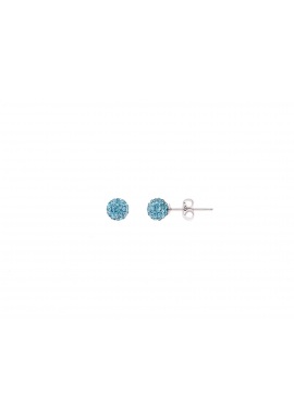 Boucles d'Oreilles Véritable Crystal Bleu