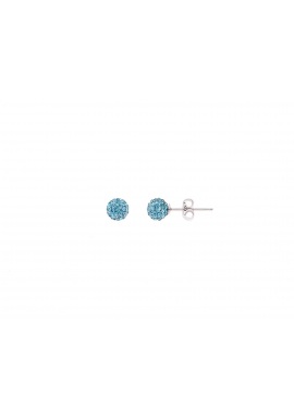 Boucles d'Oreilles Véritable Crystal Bleu