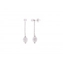 Boucles d'Oreilles Véritable Crystal & Perles