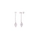 Boucles d'Oreilles Véritable Crystal & Perles