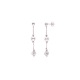 Boucles d'Oreilles Véritable Crystal & Perles