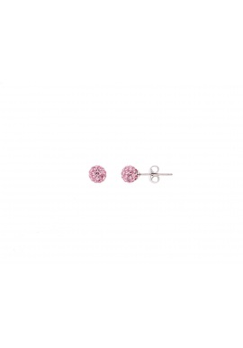 Boucles d'Oreilles Véritable Crystal Rose