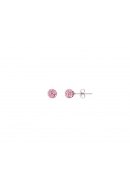 Boucles d'Oreilles Véritable Crystal Rose