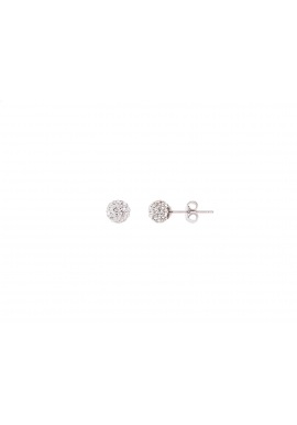 Boucles d'Oreilles Boules & Véritable Crystal