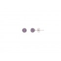 Boucles d'Oreilles Véritable Crystal Violet