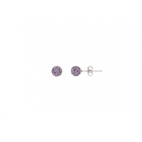 Boucles d'Oreilles Véritable Crystal Violet