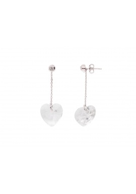 Boucles d'Oreilles Cœur Véritable Crystal SWAROVSKI