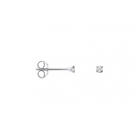 Boucles d'Oreilles Solitaires Véritables Diamants 0,06 Carats Serti 4 Griffe