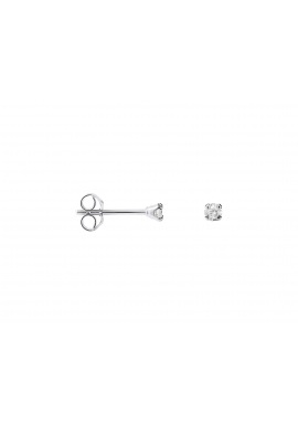 Boucles d'Oreilles Solitaires Véritables Diamants 0,10 Carats Serti 4 Griffe