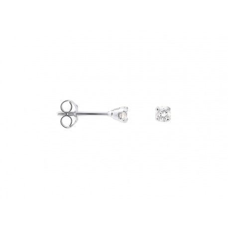 Boucles d'Oreilles Solitaires Véritables Diamants 0,20 Carats Serti 4 Griffe