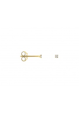 Boucles d'Oreilles Solitaires Véritables Diamants 0,04 Carats Serti 4 Griffe