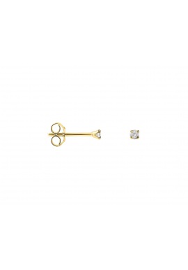 Boucles d'Oreilles Solitaires Véritables Diamants 0,06 Carats Serti 4 Griffe