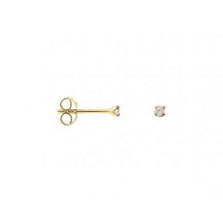 Boucles d'Oreilles Solitaires Véritables Diamants 0,06 Carats Serti 4 Griffe