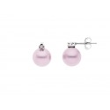 Boucles d'Oreille Véritables Diamants & Perles