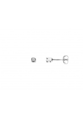 Boucles d'Oreille Véritables Diamants 0,10 Carats Sertis Griffe