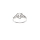 Bague Prestige Argent Solitaire & Pavage