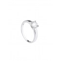 Bague Argent Solitaire Oxydes de Zirconium