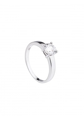 Bague Argent Solitaire Oxydes de Zirconium