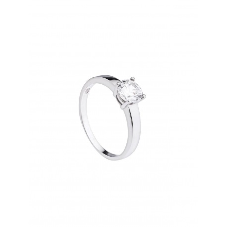 Bague Argent Solitaire Oxydes de Zirconium