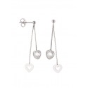 Boucles d'Oreilles Pendantes & Cœur
