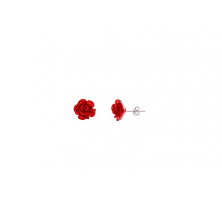 Boucles d'Oreilles Red Rose