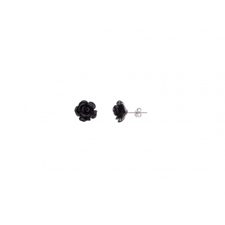 Boucles d'Oreilles Black Rose