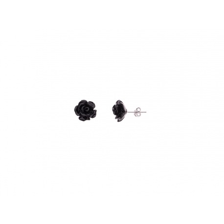 Boucles d'Oreilles Black Rose