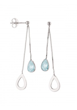 Boucles d'Oreilles pendantes & Goutte Topaze