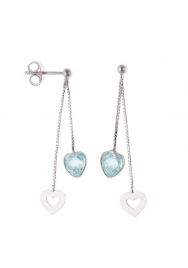 Boucles d'Oreilles pendantes & Topaze