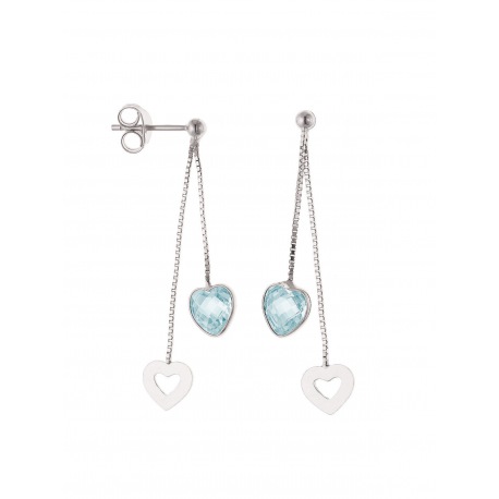 Boucles d'Oreilles pendantes & Topaze